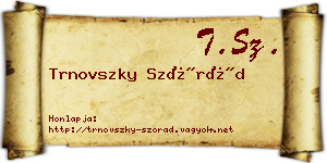 Trnovszky Szórád névjegykártya